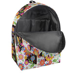 Hippie Flower Peace Sign Print Backpack