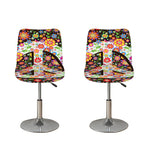 Hippie Flower Peace Sign Print Bar Stool Covers
