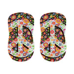 Hippie Flower Peace Sign Print Bar Stool Covers