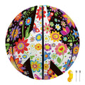 Hippie Flower Peace Sign Print Basketball