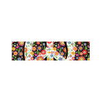 Hippie Flower Peace Sign Print Bed Runner