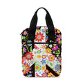Hippie Flower Peace Sign Print Bible Tote Bag