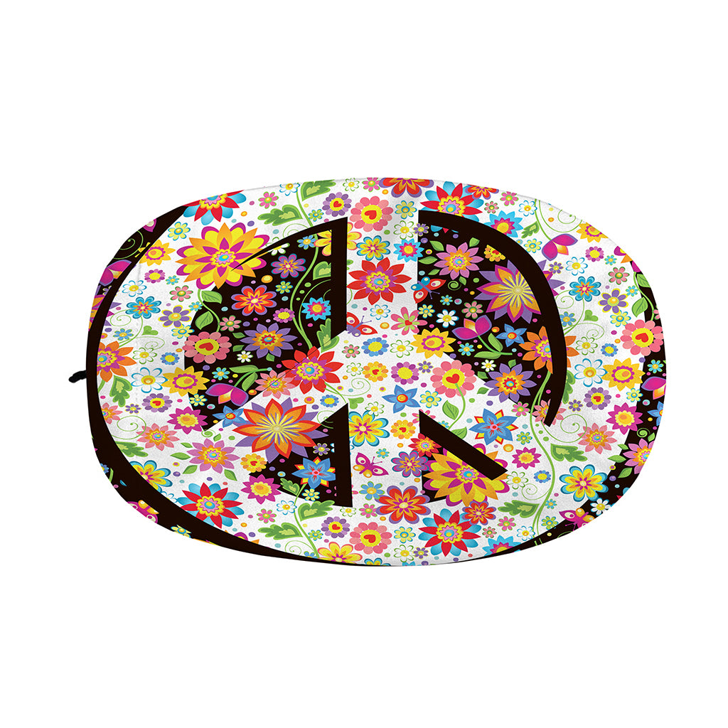 Hippie Flower Peace Sign Print Car Side Mirror Covers