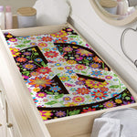 Hippie Flower Peace Sign Print Changing Pad Cover