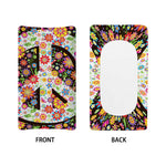 Hippie Flower Peace Sign Print Changing Pad Cover