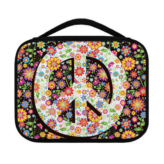 Hippie Flower Peace Sign Print Classic Bible Case