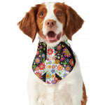 Hippie Flower Peace Sign Print Dog Bandana