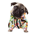 Hippie Flower Peace Sign Print Dog Zip Up Hoodie