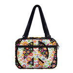 Hippie Flower Peace Sign Print Double Strap Bible Bag