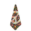 Hippie Flower Peace Sign Print Hand Towel