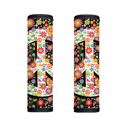 Hippie Flower Peace Sign Print Handle Covers
