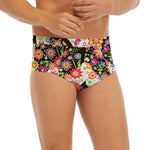 Hippie Flower Peace Sign Print Men's Briefs