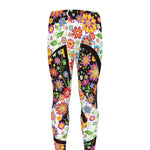 Hippie Flower Peace Sign Print Men's leggings