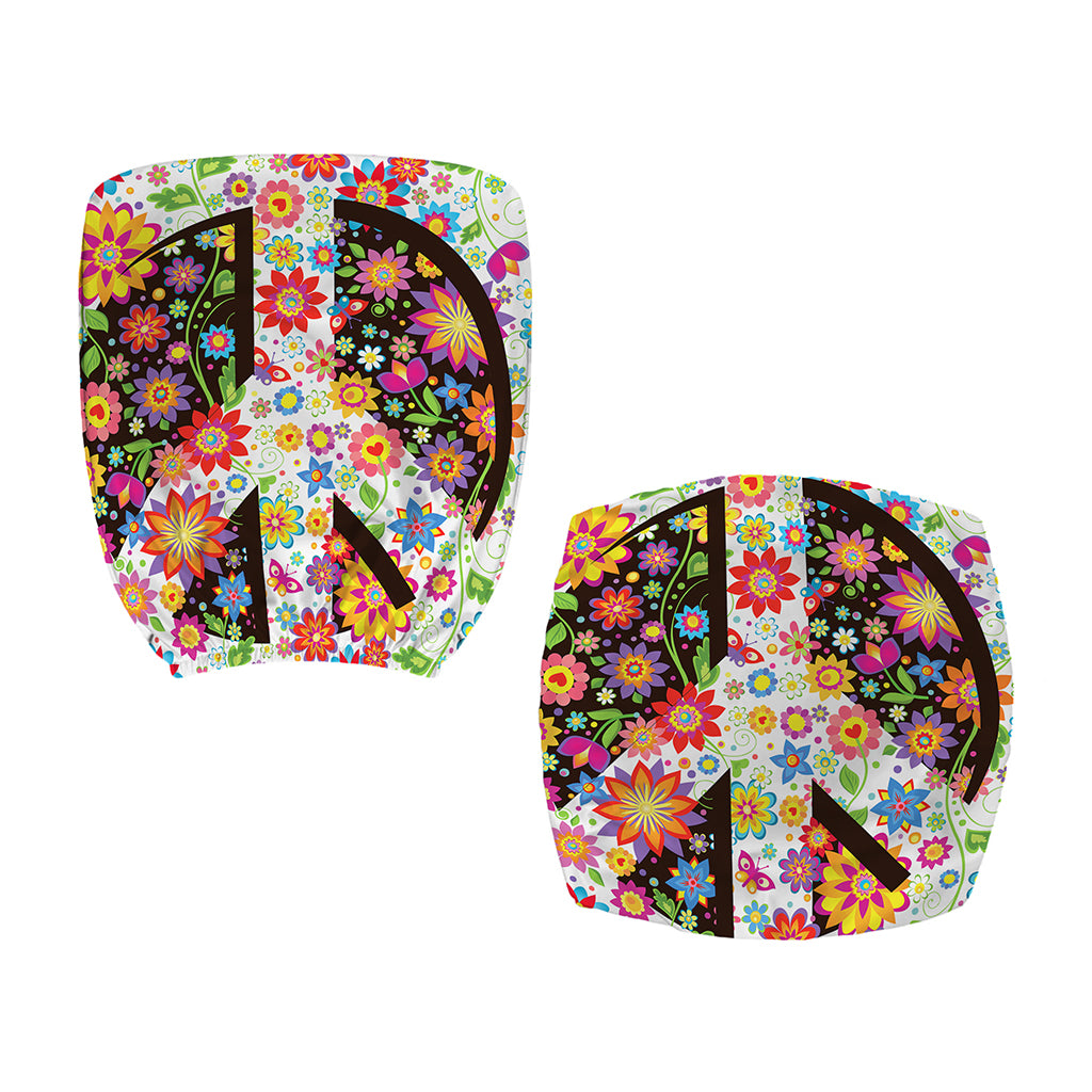 Hippie Flower Peace Sign Print Office Chair Cover