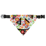 Hippie Flower Peace Sign Print Over The Collar Dog Bandana