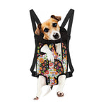 Hippie Flower Peace Sign Print Pet Carrier Backpack