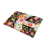 Hippie Flower Peace Sign Print Pet Cooling Mat Cover