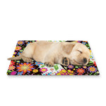 Hippie Flower Peace Sign Print Pet Cooling Mat Cover