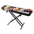 Hippie Flower Peace Sign Print Piano Keyboard Cover