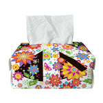 Hippie Flower Peace Sign Print Rectangle Tissue Box Cover