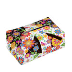 Hippie Flower Peace Sign Print Rectangle Tissue Box Cover