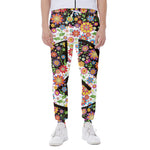 Hippie Flower Peace Sign Print Scuba Joggers