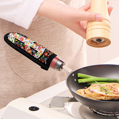 Hippie Flower Peace Sign Print Skillet Handle Cover