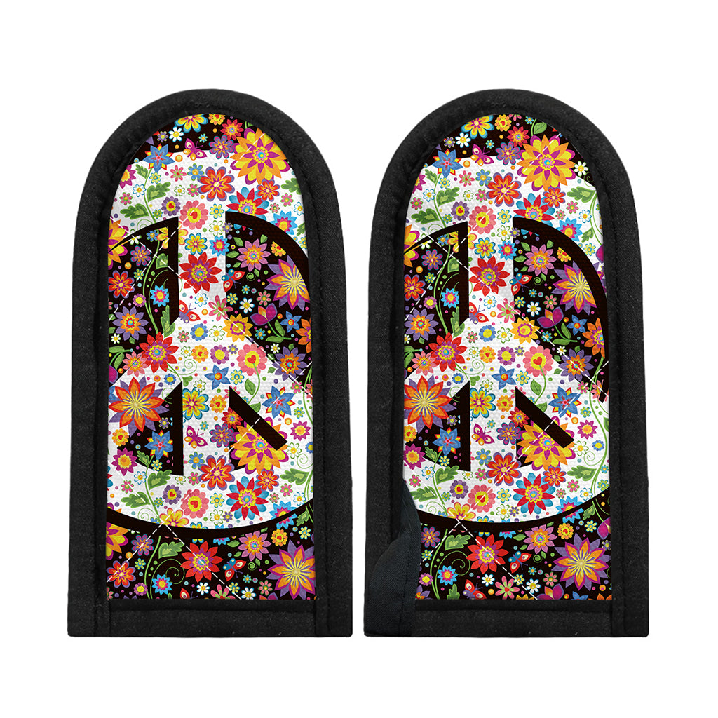 Hippie Flower Peace Sign Print Skillet Handle Cover
