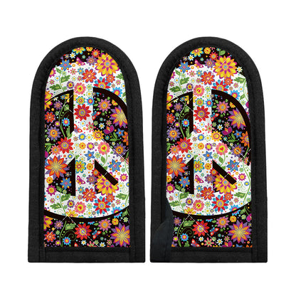 Hippie Flower Peace Sign Print Skillet Handle Cover