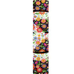 Hippie Flower Peace Sign Print Table Runner