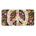 Hippie Flower Peace Sign Print Towel