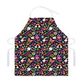 Hippie Peace Sign And Love Pattern Print Adjustable Apron