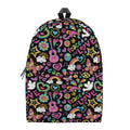Hippie Peace Sign And Love Pattern Print School Backpack