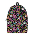 Hippie Peace Sign And Love Pattern Print Backpack