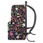 Hippie Peace Sign And Love Pattern Print Backpack