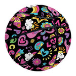 Hippie Peace Sign And Love Pattern Print Basketball