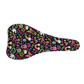 Hippie Peace Sign And Love Pattern Print Bicycle Seat Cover