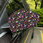 Hippie Peace Sign And Love Pattern Print Car Side Mirror Covers
