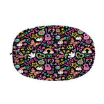 Hippie Peace Sign And Love Pattern Print Car Side Mirror Covers