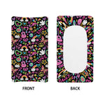 Hippie Peace Sign And Love Pattern Print Changing Pad Cover