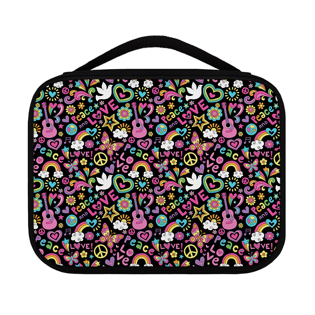 Hippie Peace Sign And Love Pattern Print Classic Bible Case