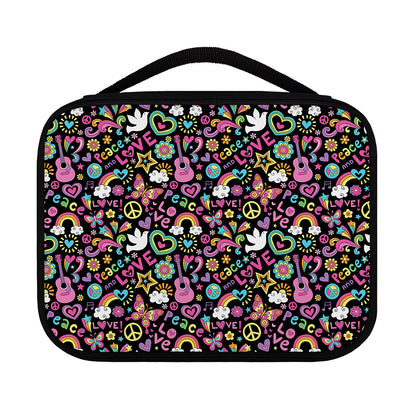 Hippie Peace Sign And Love Pattern Print Classic Bible Case