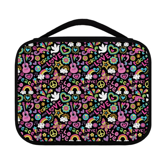 Hippie Peace Sign And Love Pattern Print Classic Bible Case