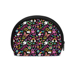 Hippie Peace Sign And Love Pattern Print Coin Purse