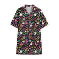 Hippie Peace Sign And Love Pattern Print Cotton Hawaiian Shirt