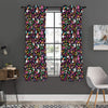 Hippie Peace Sign And Love Pattern Print Curtain