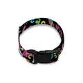 Hippie Peace Sign And Love Pattern Print Dog Collar