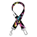 Hippie Peace Sign And Love Pattern Print Dog Seat Belt