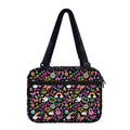Hippie Peace Sign And Love Pattern Print Double Strap Bible Bag