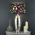 Hippie Peace Sign And Love Pattern Print Drum Lamp Shade